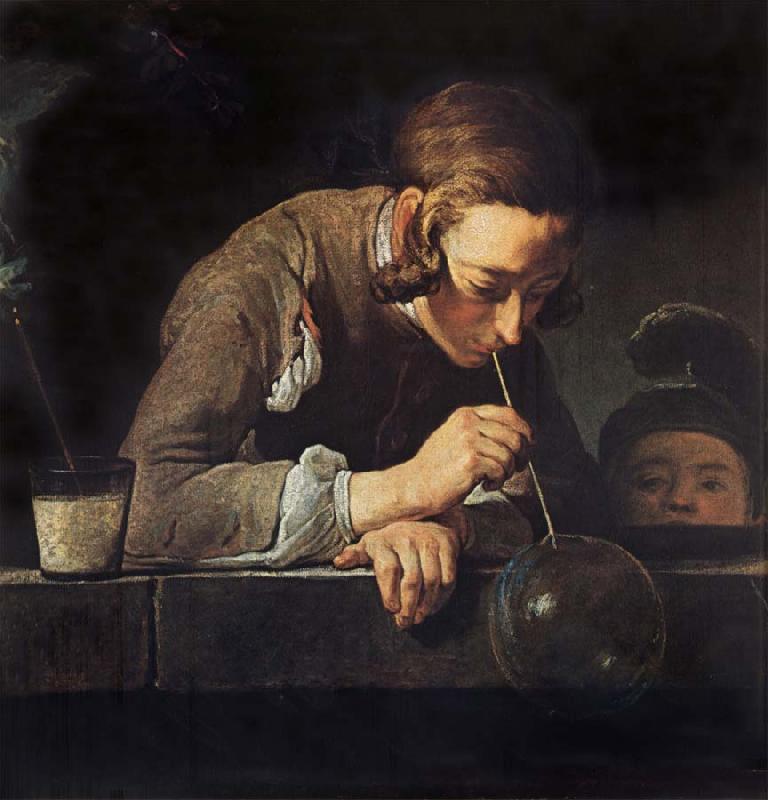 Jean Baptiste Simeon Chardin Boy Blowing Bubbles oil painting picture